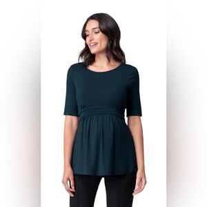 Seraphine maternity to nursing short sleeve fitted top XS